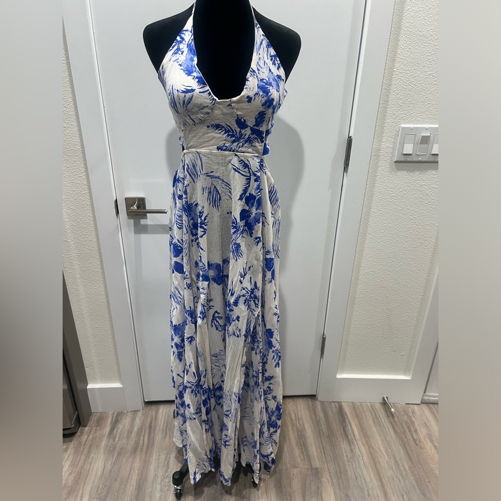 Free People Blue & White Floral Sundress